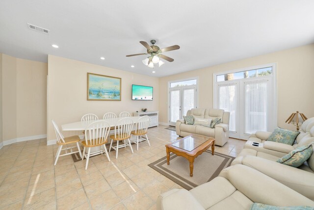 94 Terra Cotta Way, Destin, FL 32541 - living area with ceiling fan and recessed lighting