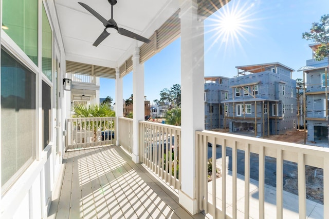 28 W Queen Palm Dr, Inlet Beach, FL 32461 - balcony with ceiling fan