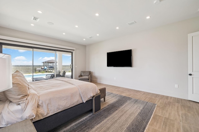 31 Driftwood Ct, Santa Rosa Beach, FL 32459 - bedroom featuring access to outside and recessed lighting