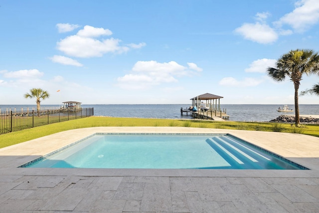 31 Driftwood Ct, Santa Rosa Beach, FL 32459 - outdoor pool with a water view and boat lift