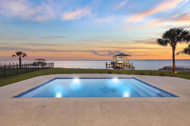 31 Driftwood Ct, Santa Rosa Beach, FL 32459 - outdoor pool featuring a water view and boat lift