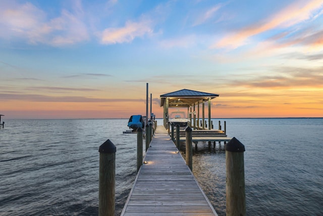 31 Driftwood Ct, Santa Rosa Beach, FL 32459 - dock area with boat lift and a water view