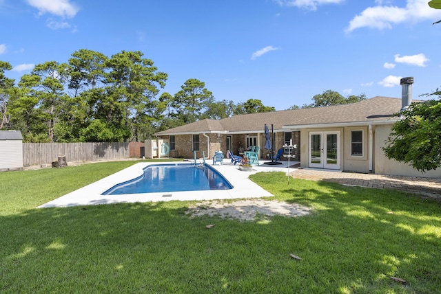 497 Walton Way, Miramar Beach, FL 32550 - view of pool with french doors, a fenced backyard, and a patio area