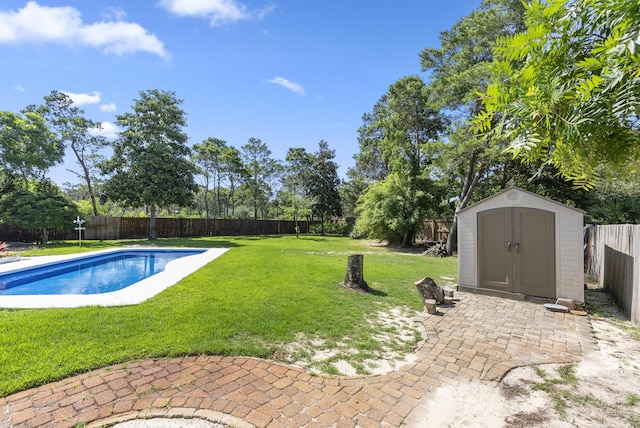 497 Walton Way, Miramar Beach, FL 32550 - view of swimming pool with a fenced backyard, a storage unit, and a patio area