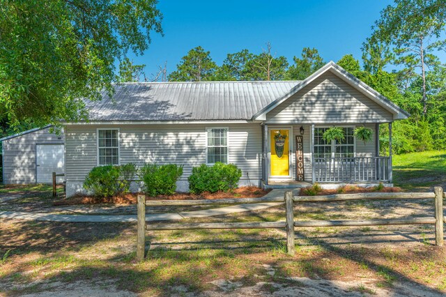 5358 Cox Ln, Crestview, FL 32539 - view of front of property with a porch and a metal roof
