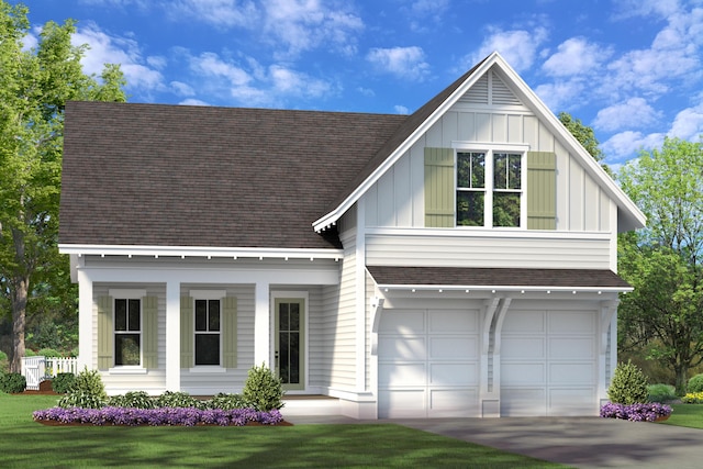 314 W Firethorn Cir Lot 33, Watersound, FL 32461 - view of front facade with board and batten siding, roof with shingles, an attached garage, and driveway