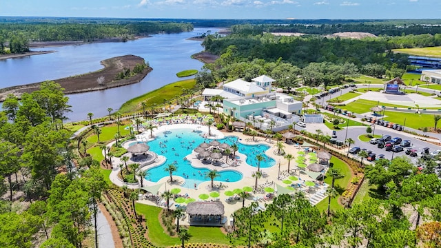 8324 Fins Up Ct, Panama City Beach, FL 32413 - aerial view of a large body of water and a pool