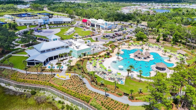 8324 Fins Up Ct, Panama City Beach, FL 32413 - drone / aerial view of a pool area