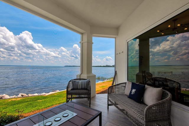961 Northshore Dr, Miramar Beach, FL 32550 - view of patio with a water view