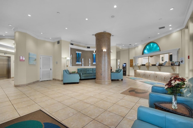 1096 Scenic Gulf Dr Unit 311, Miramar Beach, FL 32550 - building lobby with ornamental molding and recessed lighting