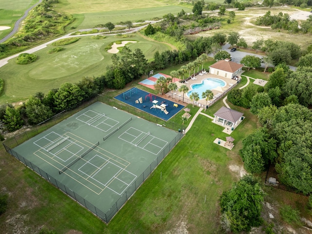 180 Gulf Pines Ct, Freeport, FL 32439 - bird's eye view of a golf course and a pool