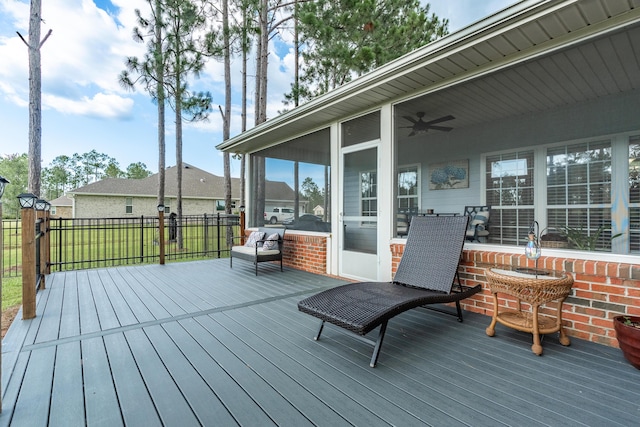 180 Gulf Pines Ct, Freeport, FL 32439 - deck with a sunroom