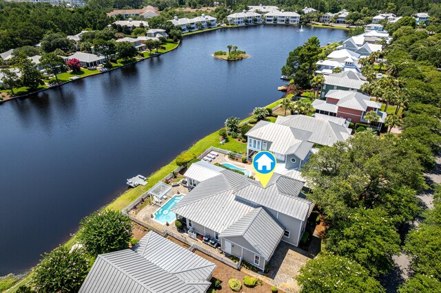 2077 Olde Towne Ave, Miramar Beach, FL 32550 - aerial perspective of suburban area with a nearby body of water