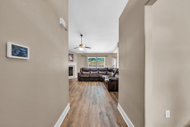 653 Territory Ln, Crestview, FL 32536 - corridor with baseboards and wood finished floors