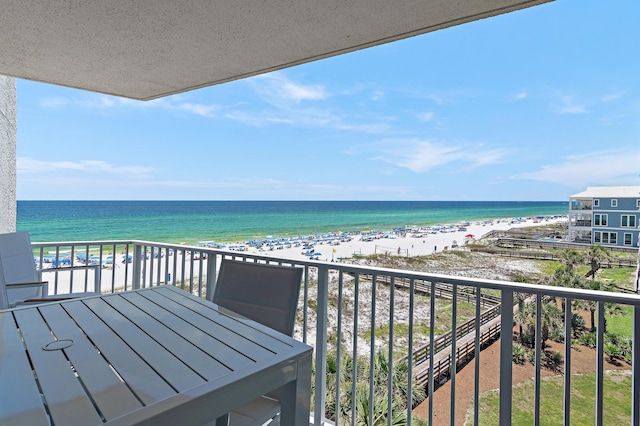 114 Mainsail Dr Unit 143, Miramar Beach, FL 32550 - balcony featuring view of water and beach and outdoor dining space