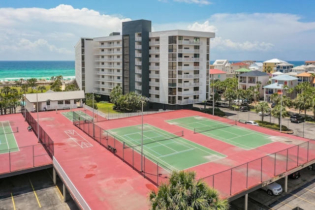 114 Mainsail Dr Unit 143, Miramar Beach, FL 32550 - view of tennis court with a water view