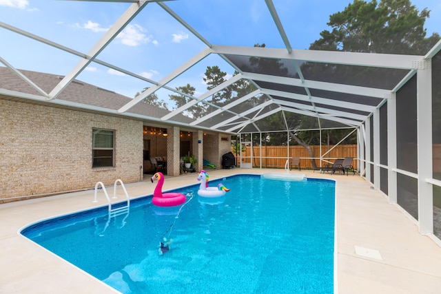 1922 Frontera St, Navarre, FL 32566 - view of pool featuring a patio and a lanai