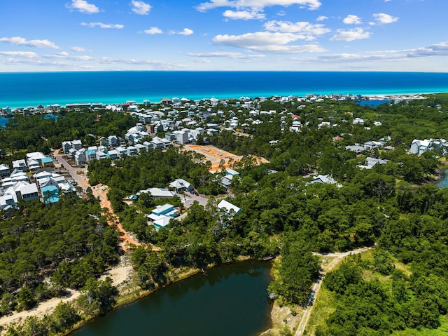 213 Spotted Dolphin Rd, Santa Rosa Beach, FL 32459 - aerial overview of property's location featuring a large body of water and a tree filled landscape