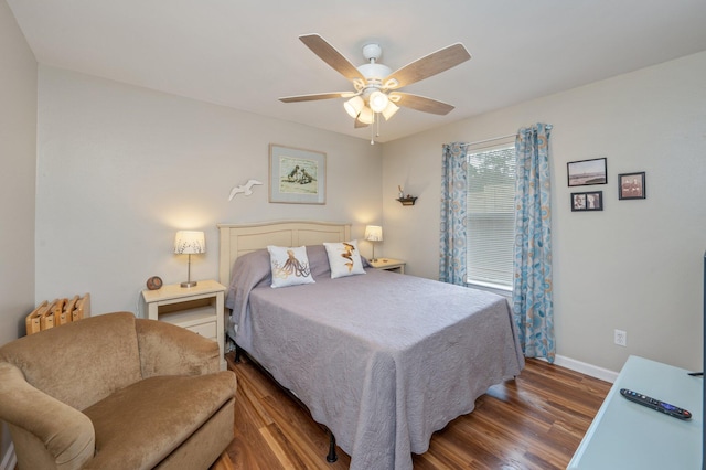 337 Peggy Dr, Crestview, FL 32536 - bedroom with wood finished floors and a ceiling fan
