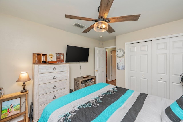 337 Peggy Dr, Crestview, FL 32536 - bedroom featuring a closet and a ceiling fan