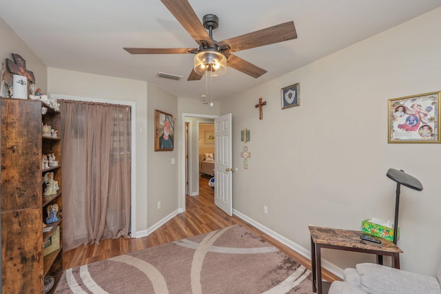 337 Peggy Dr, Crestview, FL 32536 - home office featuring wood finished floors and ceiling fan