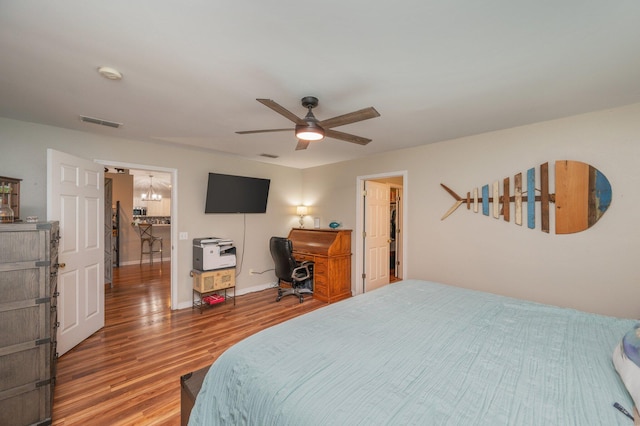 337 Peggy Dr, Crestview, FL 32536 - bedroom featuring wood finished floors and ceiling fan