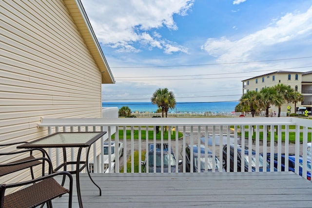 3705 E Old Highway 98 # 6, Destin, FL 32541 - wooden deck with a water view