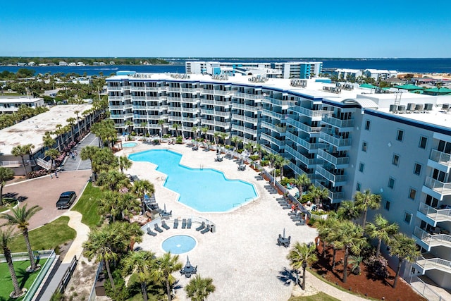 1517 SW Miracle Strip Pkwy Unit 309, Fort Walton Beach, FL 32548 - aerial view of apartment complex and a pool area