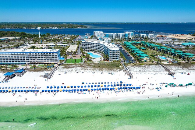 1517 SW Miracle Strip Pkwy Unit 309, Fort Walton Beach, FL 32548 - drone / aerial view of waterfront with a beach