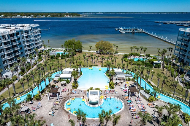 1517 SW Miracle Strip Pkwy Unit 309, Fort Walton Beach, FL 32548 - aerial view of property and surrounding area featuring a nearby body of water