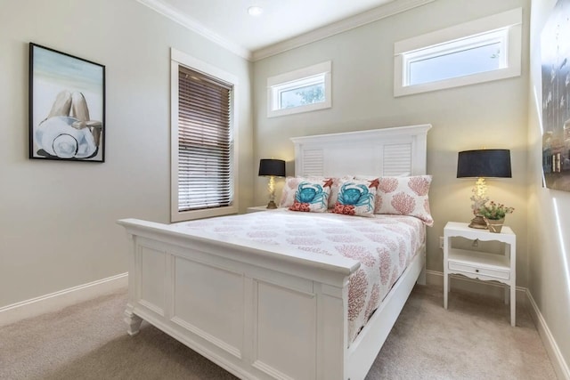 192 E Blue Crab Loop, Inlet Beach, FL 32461 - bedroom with light carpet and ornamental molding