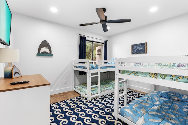 431 Linkside Cir, Miramar Beach, FL 32550 - bedroom featuring wood finished floors and recessed lighting