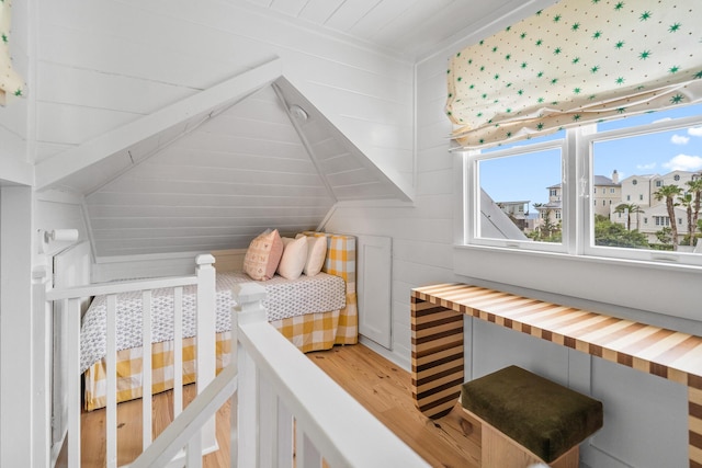 54 Roberts Way, Santa Rosa Beach, FL 32459 - bedroom with light wood-type flooring and vaulted ceiling
