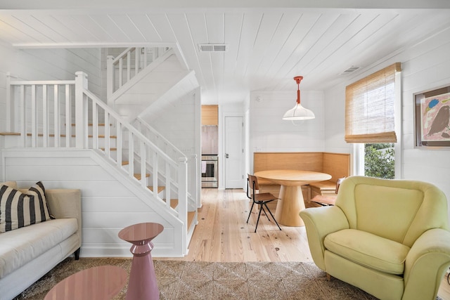 54 Roberts Way, Santa Rosa Beach, FL 32459 - stairway with wood finished floors and wood ceiling