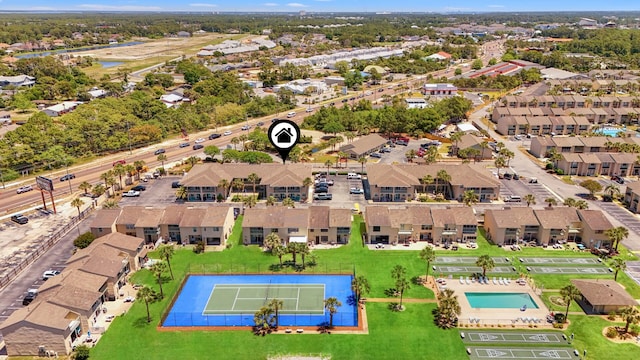 134 Damon Cir Unit Q, Panama City Beach, FL 32407 - aerial view of a pool area