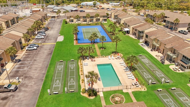 134 Damon Cir Unit Q, Panama City Beach, FL 32407 - aerial view of a pool area