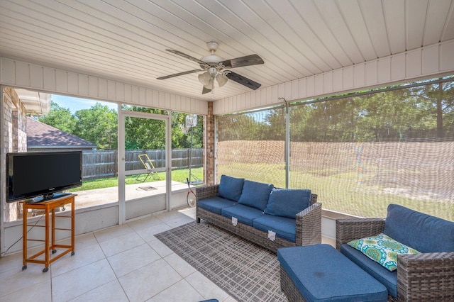 80 Azalea Trce, Defuniak Springs, FL 32433 - sunroom / solarium with ceiling fan and outdoor lounge area