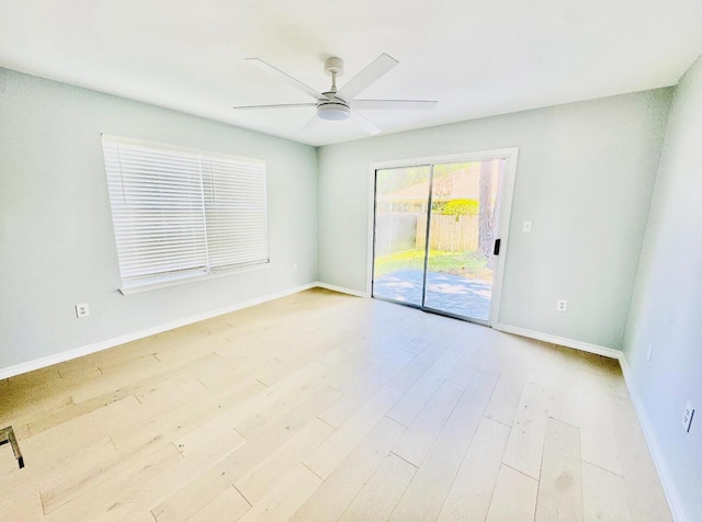 1198 Saddle Creek Dr, Fort Walton Beach, FL 32547 - empty room with a ceiling fan and light wood-style flooring