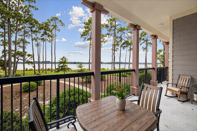 1101 Sawgrass Ct Unit 102, Panama City Beach, FL 32413 - balcony featuring a water view