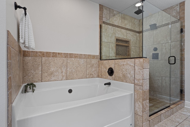 7478 Brevard St, Navarre, FL 32566 - bathroom featuring a bath and a shower stall