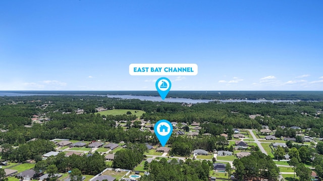 7478 Brevard St, Navarre, FL 32566 - aerial view of residential area featuring a nearby body of water
