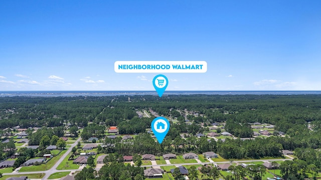 7478 Brevard St, Navarre, FL 32566 - aerial overview of property's location with a forest and nearby suburban area