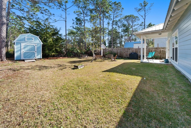 115 N Barcelona Ave, Santa Rosa Beach, FL 32459 - view of yard featuring a shed and a patio area