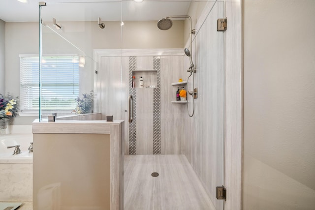 4820 Griffith Rd, Holt, FL 32564 - bathroom featuring a walk in shower and a bath