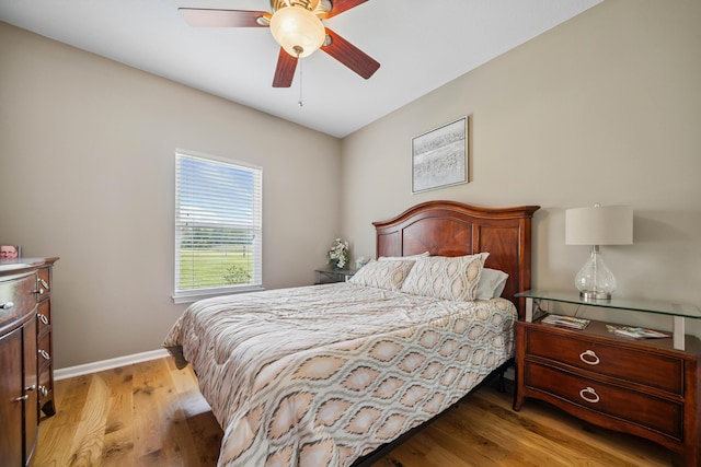 4820 Griffith Rd, Holt, FL 32564 - bedroom with light wood-type flooring and ceiling fan