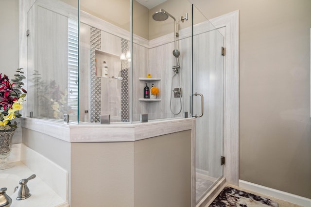 4820 Griffith Rd, Holt, FL 32564 - full bathroom featuring a shower stall and a bath