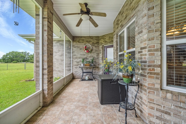 4820 Griffith Rd, Holt, FL 32564 - sunroom with a ceiling fan