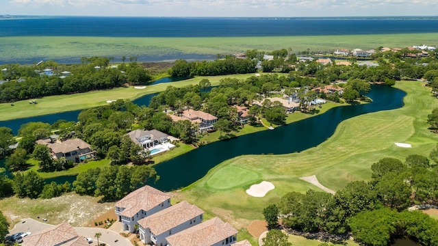 1831 Tuscana Pl, Miramar Beach, FL 32550 - aerial overview of property's location featuring a large body of water, nearby suburban area, and a golf club