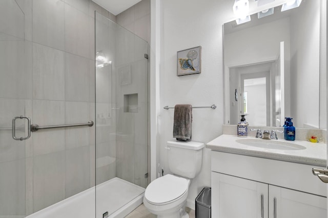 8546 Dreams Float Ct, Panama City Beach, FL 32413 - bathroom featuring vanity and a stall shower