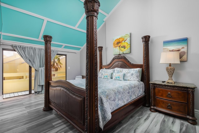 8520 Gulf Blvd Unit 29, Navarre, FL 32566 - bedroom featuring wood finished floors